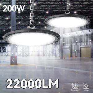 UFO LED 높은 만 조명 100W 200W 슈퍼 밝은 AC100-265V IP65 방수 LED 산업용 조명 차고 체육관 공장 Warehou