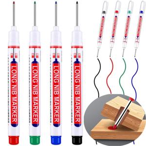금속 천공 펜에 대 한 새로운 20mm 깊은 구멍 긴 펜촉 머리 마커 방수 욕실 목공 장식 다목적 도구