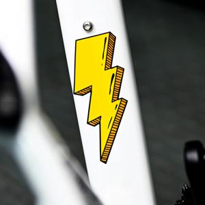 번개 도로 자전거 프레임 스티커 탑 튜브, 방수 패션 DIY 장식 액세서리, 자전거 내구성 비닐 데칼, 1 쌍