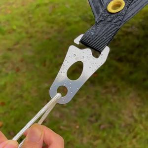 텐트 윈드 로프 버클 텐트 가이라인 로프 버클 패스너 캠핑 하이킹 피크닉을위한 스테인레스 스틸 로프 텐셔너