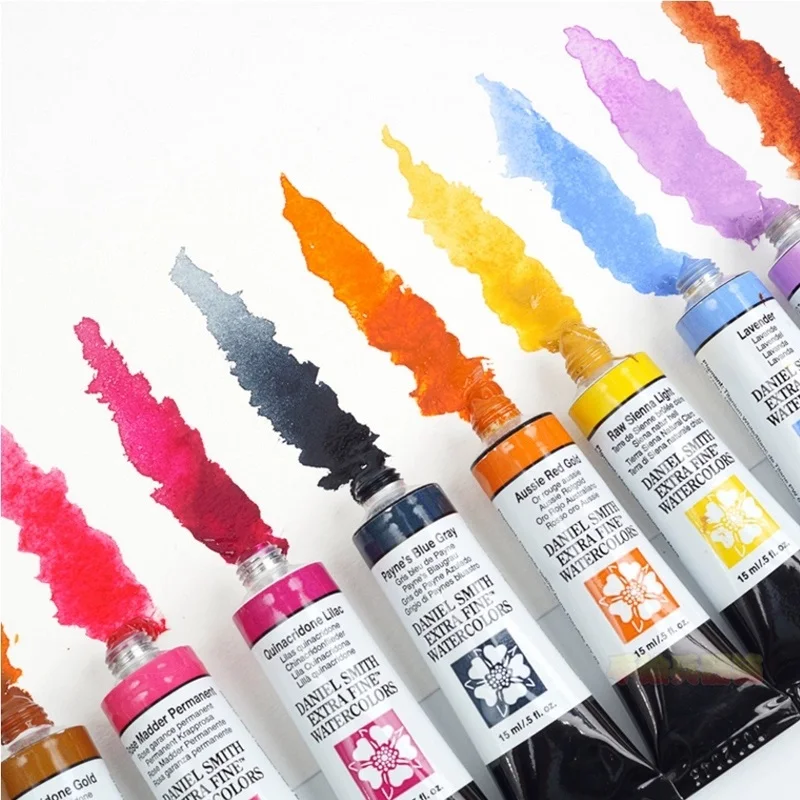 American DANIEL SMITH Series2 천연 미네랄 엑스트라 파인 수채화 Piant 15ml/0.5 Fl Oz 튜브 페인팅 아티스트 드로잉 용품