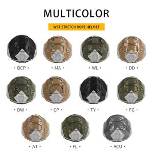 ​ 빠른 MH PJ BJ OPS 코어 헬멧 용 전술 헬멧 커버 Airsoft Paintball 탄성 코드가있는 하이 컷 헬멧 커버 카모