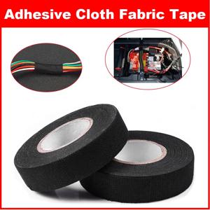 자동차 케이블 테이프 하네스 배선 룸 전기 열 테이프 9/15/19/25/32MM 용 내열성 접착 천 패브릭 테이프