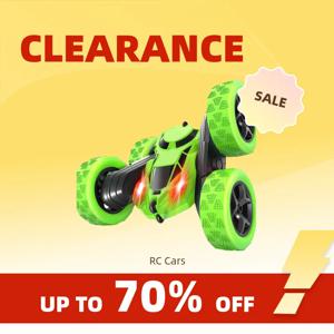 클리어런스_RC 스턴트카 어린이용 양면 플립 2.4G 리모컨 360도 회전 오프로드 드리프트 RC카 어린이 선물