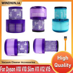 다이슨 V10 V10 Slim V11 V12 V15 진공 청소기 필터 가정용 청소 액세서리 용 HEPA 필터 세척 가능 교체