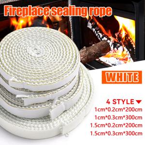 흰색 평면 스토브 로프, 자체 접착 유리 섬유 벽난로 굴뚝 문짝 씰링 코드, 교체 개스킷 테이프, 10mm, 15mm, 2m, 3m