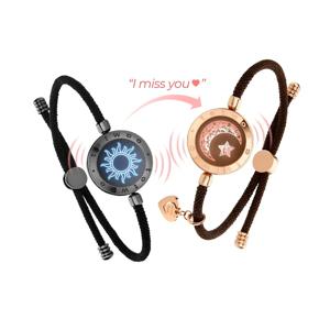 Totwoo 로맨틱 커플 선물 iOS Android 장거리용 진동 알림 기능이 있는 스마트 블루투스 팔찌