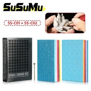 DSPIAE SS-C01 SS-C02 자체 접착 스폰지 샌딩 디스크 샌드페이퍼 양면 연마 모델 도구 연삭 연마 도구 만들기