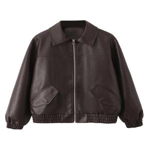 Ailegogo 여성용 빈티지 루즈 인조 가죽 재킷, 여성 스트리트웨어, 여성 지퍼 코트, 아웃웨어, 용수철 가을, 신상