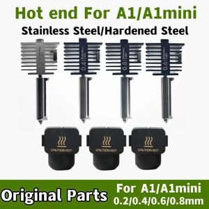 Bambu Lab A1/A1 미니 고속 핫 엔드 어셈블리 용 기존 핫 엔드 키트 0.2/0.4/0.6/0.8mm 경화 강철 노즐 3D 프린터 부품
