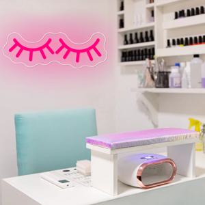 속눈썹 네온 사인 매니큐어 뷰티 숍 살롱 룸 벽 장식 비즈니스 표지판 Led 빛나는 표지판 LED USB 네온 사인 조명