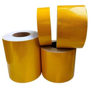5CM/10CM/15CM/20CM*5M 노란색 반사 테이프 높은 Vis Conspicuity Safet 스티커 트레일러 용 방수 접착 반사판 테이프