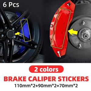 Brembo 레터링 차량 데칼 액세서리 브레이크 디스크 스티커에 대 한 6pcs 자동차 브레이크 캘리퍼스 스티커 개인화 된 자동차 스티커