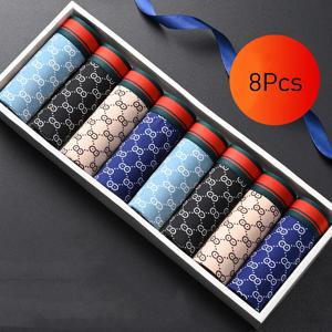 8 개/몫 남자 속옷 사랑스러운 만화 남자 복서 섹시한 통기성 남자 인쇄 속옷 팬티 Boxershorts 큰 크기