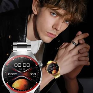 420mAh 원형 스마트워치 대화면 터치 디스플레이 초장시간 대기 블루투스 연결 통화 자동 잠금 급속 충전 지원