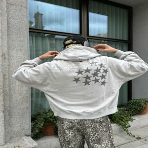 새로운 스타 편지 후드 여성 스웻 셔츠 고딕 Y2k 탑 그런지 옷 오버 사이즈 까마귀 하라주쿠 고스 streetwear