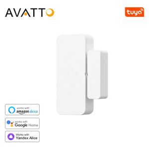 AVATTO Tuya WiFi/Zigbee 도어 센서 스마트 도어 창 감지기 홈 보안 알람 APP 제어는 Alexa Google 홈과 함께 작동합니다.