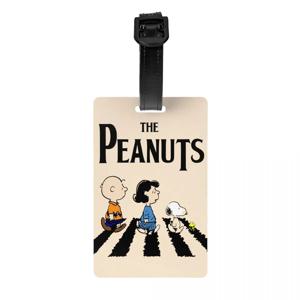 맞춤형 땅콩 수하물 태그 S-Snoopys 여행 가방 수하물 개인 정보 보호 커버 ID 라벨