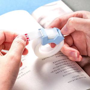 1Pc 투명 소형 테이프 12mm 접착제 절단 도구 쓰기 가능 보이지 않는 수정 문구