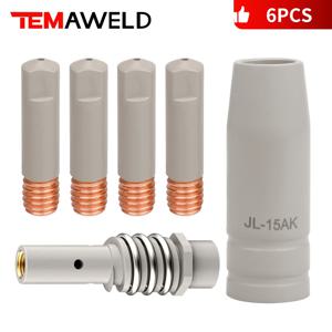 MB 14/15AK 코팅 용접 도구 0.8-1.2mm 보라색 구리 전도성 노즐 절연 슬리브 연결로드 용접 액세서리