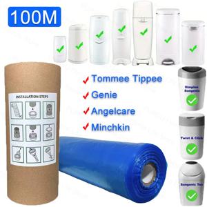 Tommee Tippee Sangenic Simplee 또는 Angelcare용 Twist&click용 Genie 기저귀통 리필 백용 화이트/블루 기저귀 빈 라이너