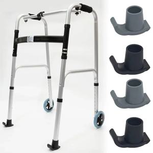 노인 보행 보조용 고무 발 패드 수술 후 보행기 장애인을위한 썰매 발 패드 노인 용품 25/28mm