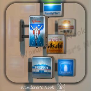 도톤보리 글리코 카와구치코 타운 로슨 광고 매장 간판 라이트보드 포토 스팟 냉장고 자석 스티커