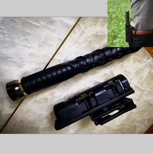 휴대용 홀더 박스 전술 360도 회전 접이식 배턴 홀더 스틱 케이스 벨트 홀스터 및 텔레스코픽 스틱