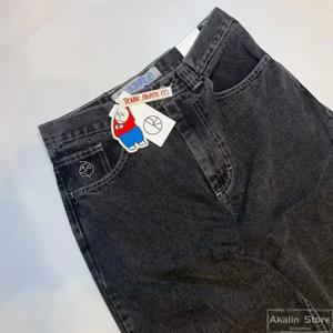 Y2K 빅보이 진 힙합 만화 자수 그래픽 루즈 배기 진 하라주쿠 스트릿웨어 하이웨이스트 빈티지 와이드 레그 팬츠