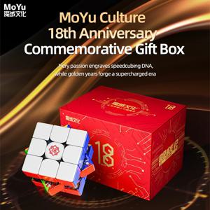 MOYU Super Weilong V2 18주년 기념 에디션 AI 3x3 Maglev 매직 스피드 큐브 스티커가 없는 Fidget Toys Cubo Magico