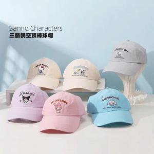 Sanrio 정통 야구 모자 헬로 키티 카와이 차양 모자 태양 보호 자외선 차단 새로운 야구 모자 패션 에어 루프 캡