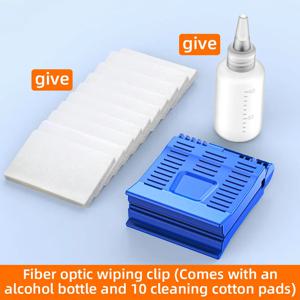1/5pcs 옵션 광섬유 청소 클램프 및 광섬유 청소 도구 키트에는 빈 알코올 병 및 교체 코어가 포함되어 있습니다.