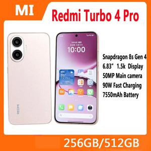 Xiaomi Redmi Turbo 4 Pro 스마트폰 Snapdragon 8s Gen 4 50MP+20MP 카메라 6.83인치 2772x1280 화면 90W 7550mAh 배터리