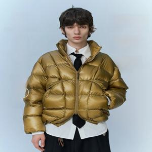 노리브랜드 초경량 반투명 나일론 다운 재킷 방수 90% 화이트 덕 다운 보온 아우터웨어 청소년 패션 겨울 코트
