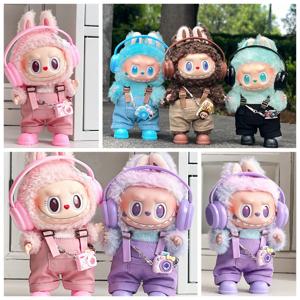 15/17cm Labubu 옷 마카롱 패션 복장 어깨 끈 바지 헤드폰 카메라 신발 Labubu 3.0 DIY 선물 액세서리