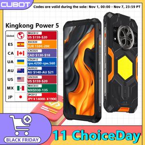 Cubot KingKong Power 5, 안드로이드 15.0 기반 러기드 스마트폰, 15300mAh 배터리, 6.88인치 120Hz 화면, 16GB RAM(6GB+10GB 확장 메모리), 128GB ROM, MTK G100, 캠핑 라이트 & 듀얼 택티컬 빔, 5W 스피커, 4G smartphone android 15