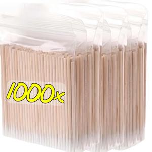 100/1000Pcs 일회용 뾰족한 면봉 다목적 미용 방진 더블/싱글 헤드 소프트 편안한 면봉