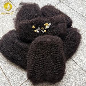 10-18인치 30g 또는 50g/팩 천연 4C 아프로 곱슬머리 벌크 인모 헤어 익스텐션 웨프트 없음 브라질 레미 벌크 땋기용