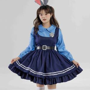 여성용 할로윈 코스프레 주디 의상 세트 주토피아 경찰관 역할극 의상 여성용 패셔너블 전통 중국 의상