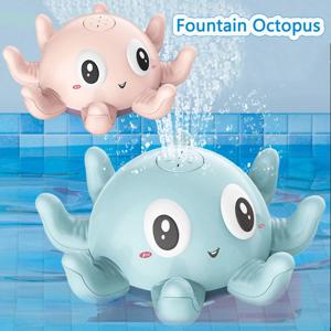 신생아 목욕 장난감 물 분사 샤워 목욕 전기 문어 자동 감지 물 분사 LED 라이트 욕조 장난감 어린이용