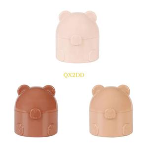 유아 피부 관리를위한 안전한 스냅 클로저가있는 QX2D 소프트 퍼프 베이비 파우더 디스펜서 케이스