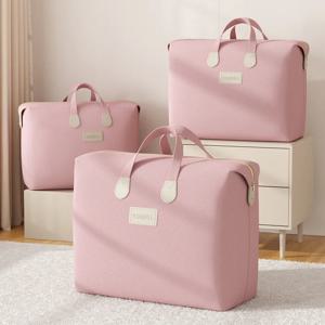 부드러운 핑크색 더플백: 여행, 학생 기숙사, 또는 가정용 수납에 적합 - 편리하고 가벼움