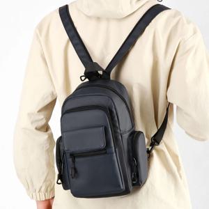 유행하는 다기능 가슴 가방, 사이클링 가슴 가방, 남성용 미니 백팩, 일상 출퇴근, 야외 스포츠, 여행에 적합