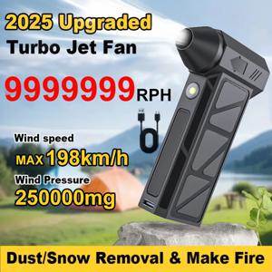 전기 에어 더스터 - 9999999Rph 슈퍼 파워 무선 송풍기, 휴대용 터보 팬, 3단 속도 조절 가능, 4000 Mah 고속 충전, 컴퓨터, 키보드, 집, 야외 및 자동차 청소에 적합, 남편과 아버지를 위한 최고의 선물