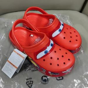 디즈니 라이트닝 맥퀸 픽사 애니메이션 방수 솔리드 슬리퍼 야외 샌들 캐주얼 통기성 발목 가방 EVA 비치 슈즈