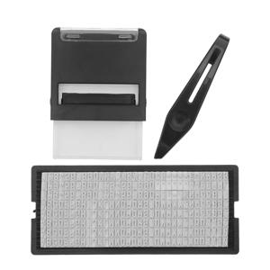 1세트 DIY 셀프 잉크 스탬프 키트 ABS 텍스트 스탬프 메이커 핀셋 사무실 학교 비즈니스 주소 표시 공예 DIY 스탬핑 도구