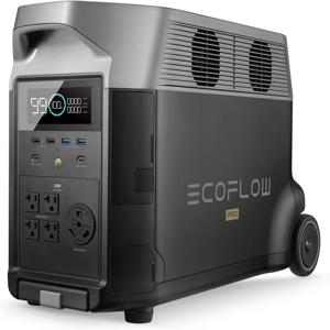 고품질 판매...EF ECOFLOW 휴대용 파워 스테이션 3600Wh DELTA Pro, 120V AC 콘센트 x 5, 3600W, 2.7시간 고속 충전, Lifepo4 파워