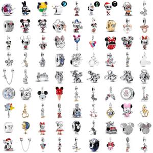 고급 925 실버 크리스마스 참 귀여운 쥐 클립 비즈 안전 체인 펜던트 오리지널 팔찌 여성 DIY 주얼리 패션 선물