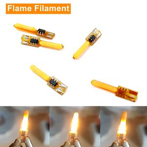1~10PCS 3V Led 플래시 불꽃 양초 에디슨 전구 LED 필라멘트 1800K COB 다이오드 생일 파티 장식 전구 액세서리