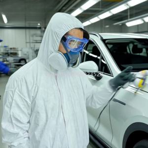 석면 안전복용 방진 섬유 커버, 이보아테 정전기 방지 보호 작업복, 더스트 버스터